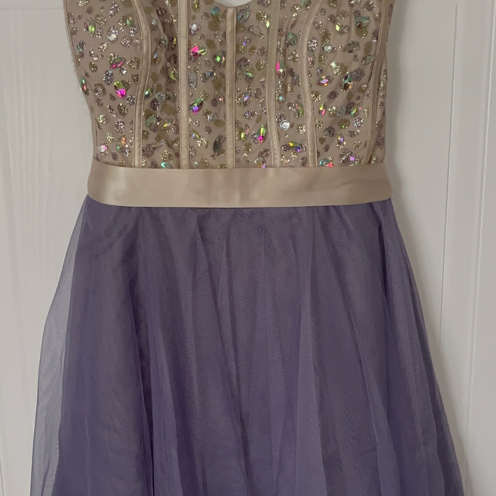 Le Chateau Strapless Dress with Embellished Bodice